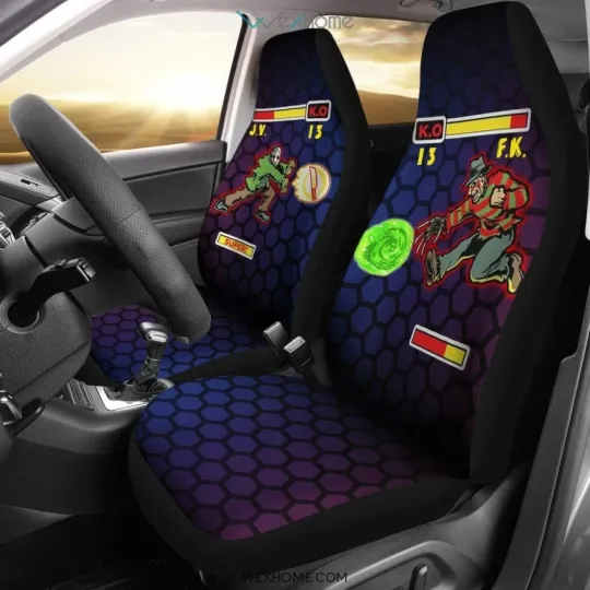 Discover Jason vs Freddy Car Seat Covers KO Game Horror Movie Villain Design