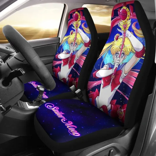 Discover Sailor Moon Car Seat Covers Manga Anime Girl Auto Interior Accessories Fan Gift