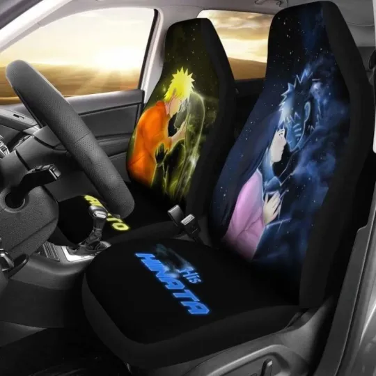 Narutoo Hinata Car Seat Covers Anime Couple Auto Interior Accessories Gift Fans