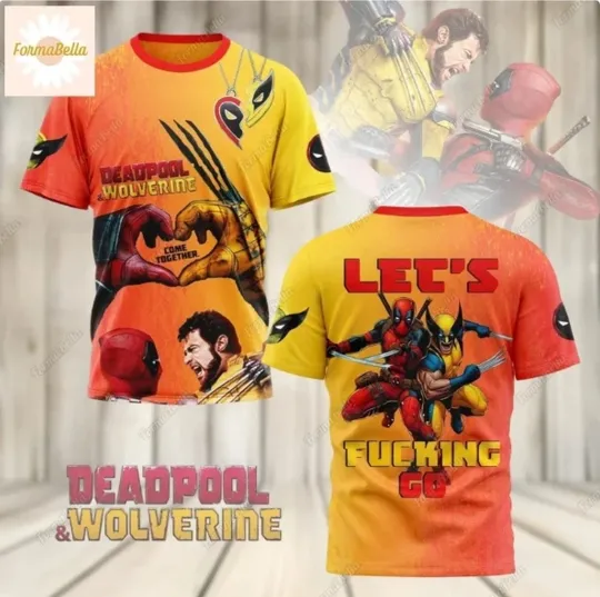 Discover Halloween Deadpool And Wolverine 3D T-SHIRT HALLOWEEN GIFT CHRISTMAS GIFT