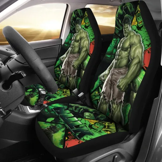 Discover Hulk Car Seat Covers Marvel Superhero Green Smash Auto Interior Accessories Gift