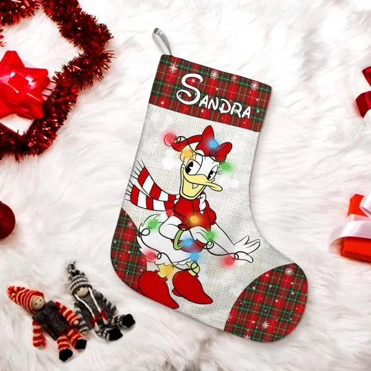Personalized Cute Daisy Duck Christmas Stocking