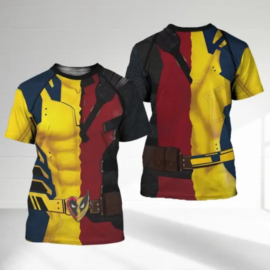 Discover Deadpool And Wolverine Halloween Costume T-shirt, Deadpool 3d Shirt, Wolverine 3