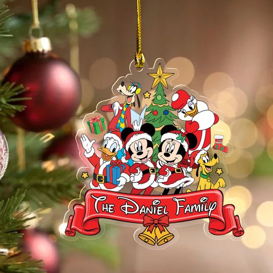 Discover Personalized Disney Mickey and Friends Ornament, Mickey Mouse Ornament Hanging, Disney Christmas Decor,Christmas Gift for Kid