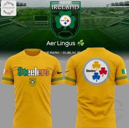 Discover Steeler Ireland 2025 Dublin Game 3D T-Shirt