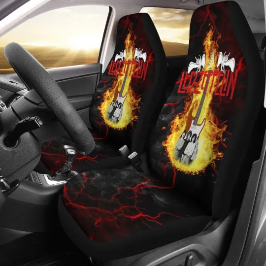 Discover LED ZPELIN Car Seat Covers Rock Band Fan Auto Accessories Custom Fit