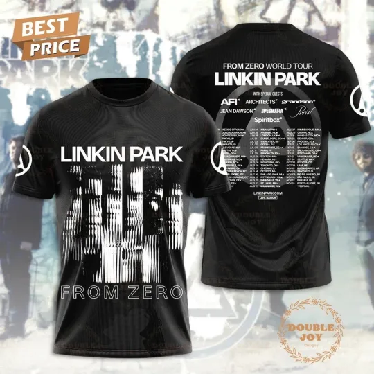 Discover Linkin Park 2025 From Zero World Tour 3D T-Shirt