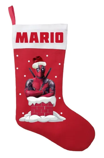 Personalized Deadpool Santa Claus Christmas Stocking