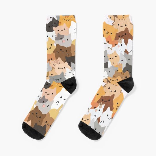 Discover Sweet Happy Cub Kittens - Cats Pattern - CatCat Socks