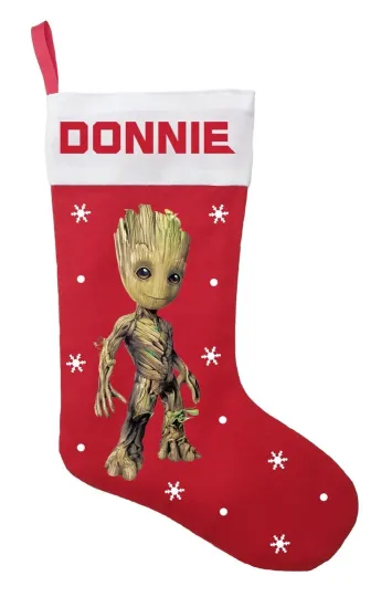 Personalized Baby Groot Vibes Merry Christmas Stocking