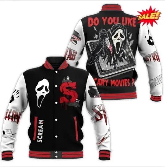 Discover Ghostface Baseball Jacket Halloween 2025 MH