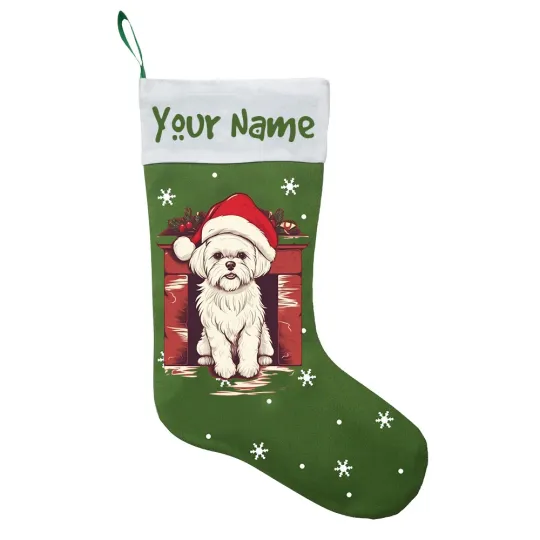 Discover Personalized Maltese Merry Christmas Xmas Gift Christmas Stocking