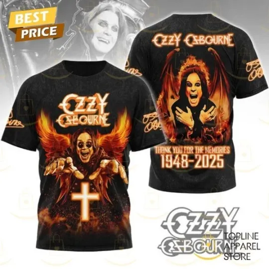 Black Sabbath x Ozzy Osbourne Thank You 3D T-Shirt