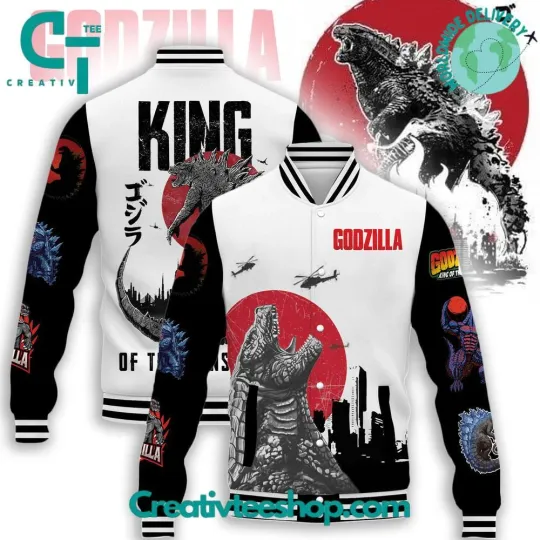god zilla King of the Monster Baseball Jacket