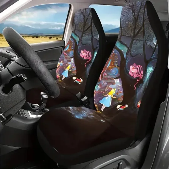 Discover Alice & Cheshire Cat Wonderland Fantasy Car Seat Covers
