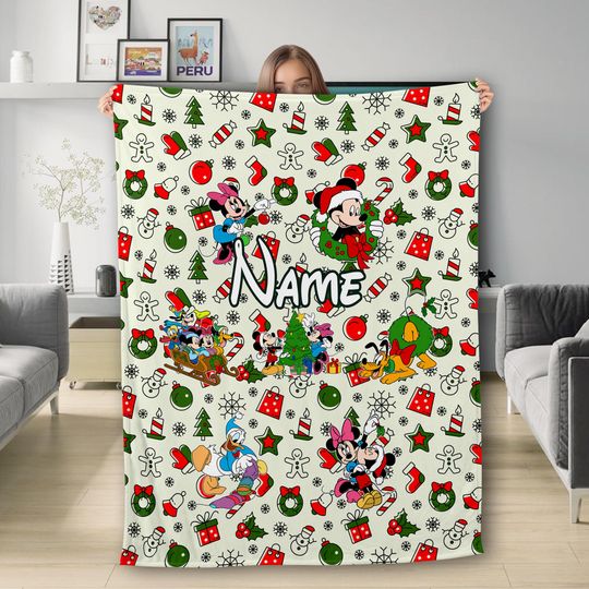 Discover Disney Mickey And Friends Christmas Blanket, Mickey Mouse Christmas Blanket
