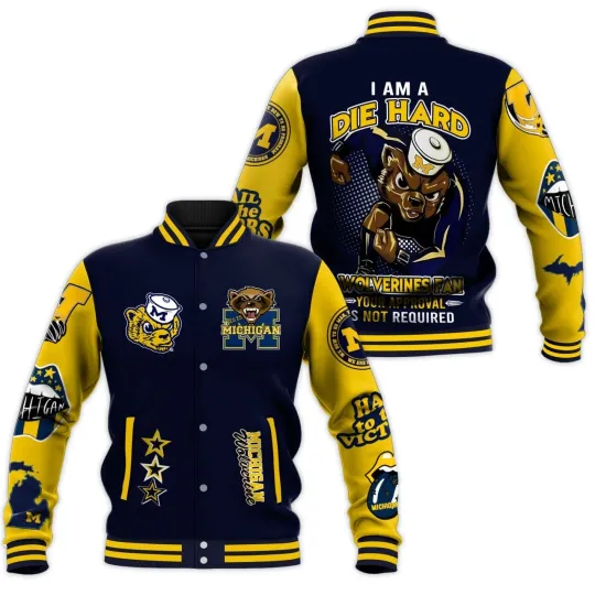 Michigan Wolverines NCAA Baseball Jacket for Fans