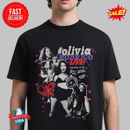 Discover Olivia Rodrigo GUTS World Tour 2025 T-Shirt: Unisex Pop Music Concert Tee