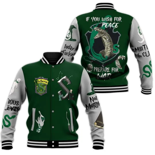 Slytherin House Harry Potter New Bomber Baseball Jacket For Fan