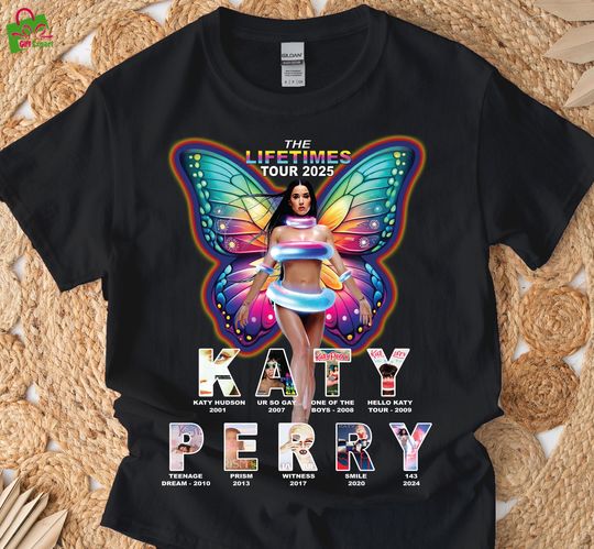 Discover The Lifetime Katy Perry Tour Tshirt, Katy Perry Tour Shirt, Butterfly Inspired Tshirt, Europ tour Shirt, Katy Concert Shirt, Y42