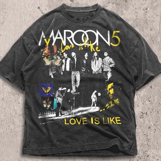 Discover Maroon 5 Vintage Shirt, Maroon 5 Threshold Shirt, Love Is Like Tour 2025 Shirt, Maroon 5 Band Fan Gift, Maroon 5 Merch, Maroon 5 Shirt