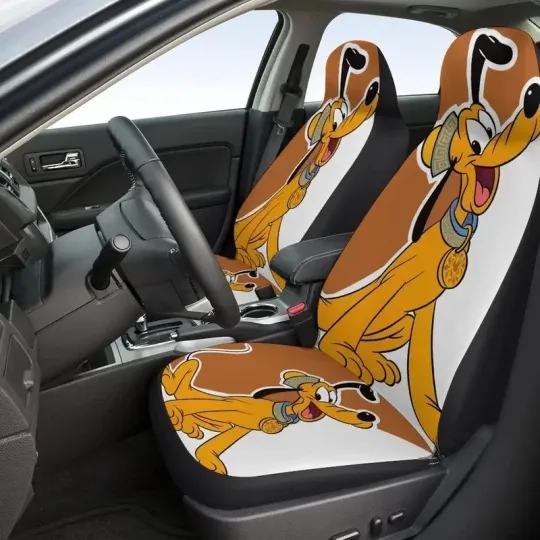 Discover Cute Pluto Dog Make Every Drive More Fun Mickey & Friends Car Seat Covers