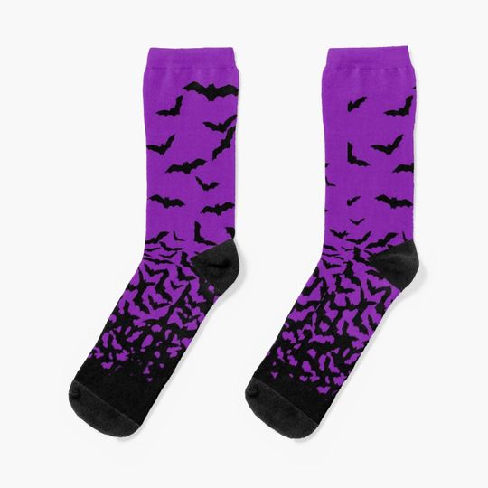 Discover Purple Bats Socks