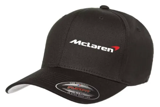 Discover McLaren Formula 1 Team Racing Cap 5001 Flexfit Black Baseball Hat S/M and L/XL