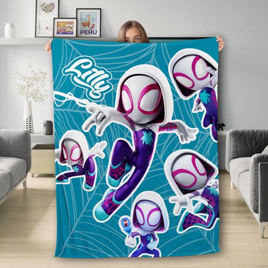 Discover Personalized Spider Movie Blanket, Superhero Movie Blanket