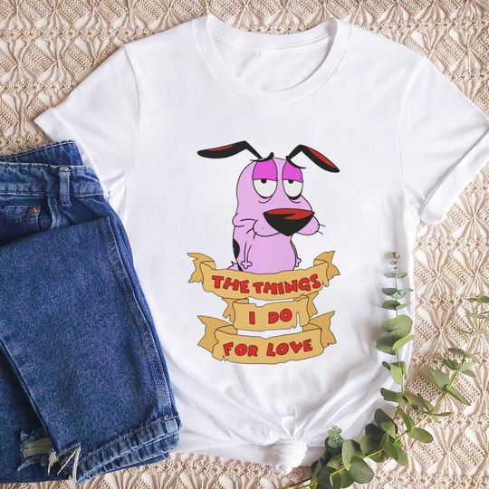Cartoon Network Courage The Cowardly Dog T-Shirt, Courage The Cowardly Dog Shirt Fan Gift, Courage Shirt, Cartoon Vintage Shirt, Courage Dog