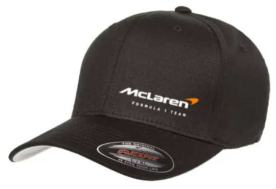 Discover McLaren Formula 1 Team Racing Cap 5001 Flexfit Black Baseball Hat S/M and L/XL