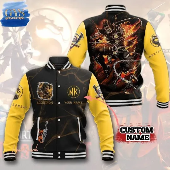 Mortal Kombat Scorpion Baseball Jacket
