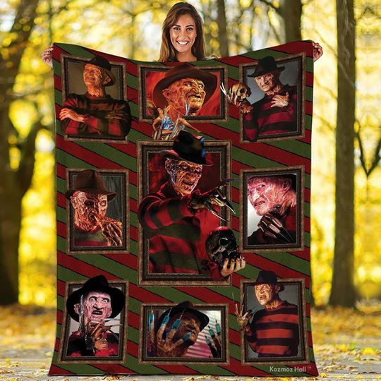Nightmare On Elm Street Fleece Blanket, Freddy Krueger Blanket