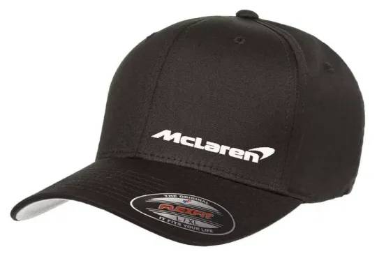 Discover Mc.Larren Forrmulla 1 Team Racing Cap 5001 Flexfit Black Baseball Hat