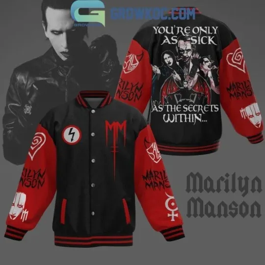 Marilyn Manson You’re Only As Sick As The Secrets Within Baseball Jacket