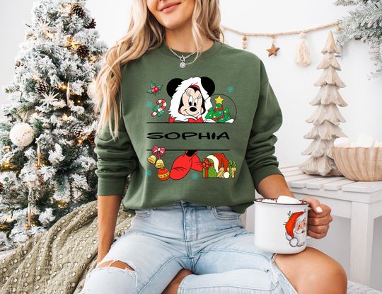 Discover Personalized Goofy Christmas Sweatshirt: Custom Holiday Cartoon Sweater