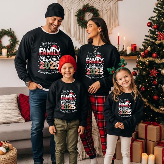 Discover Custom Family Christmas 2025 Sweatshirt, Personalized Cute Christmas Sweatshirt, Memories Sweatshirt, Christmas Vacation Tee, Xmas Gift