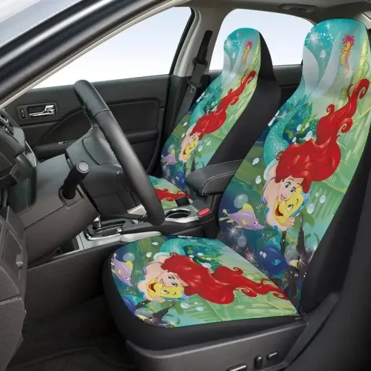 Discover Ariel Princess & Flounder Life In The Ocean The Little Mermaid Car Seat Covers