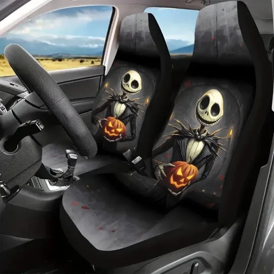Halloween Jack Skellington The Pumpkin King Spooky Season Car Seat Covers