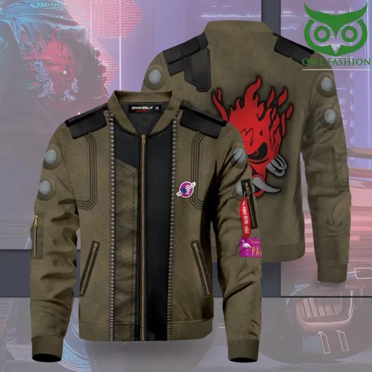 Discover Cyberpunk Printed Bomber Jacket