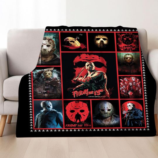 Discover Jason Voorhees Fleece Blanket, Halloween Movie Blanket