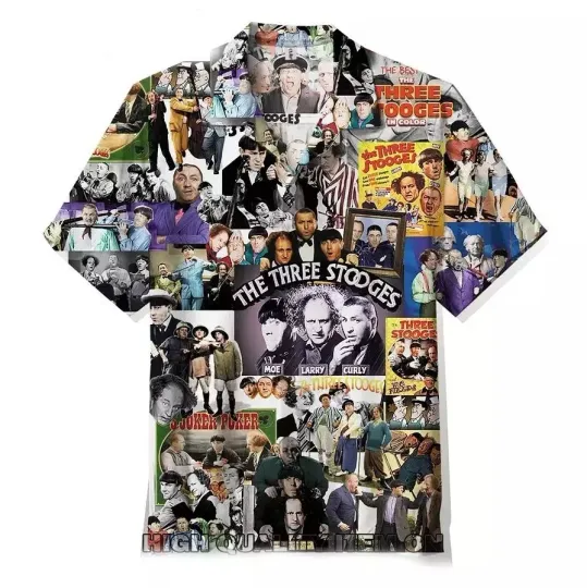 Discover The Three Stooges TV Series Graphic Hawaiian Shirt