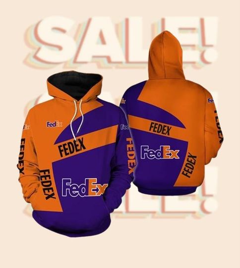 Delivery Worker Hoodie  FedEx Style Uniform Hoodie, Mail Courier Gift, Comfortable Workwear Sweatshirt for Men & Women