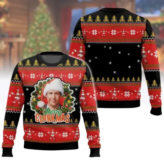 Clark Griswold Chritmas Ugly Sweater, Merry Clarkmas Ugly Sweater, National Lampoon Movie, Christmas Vacation Sweater