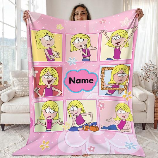 Personalized Lizzie Mcguire Fleece Blanket, Disneyland Channel