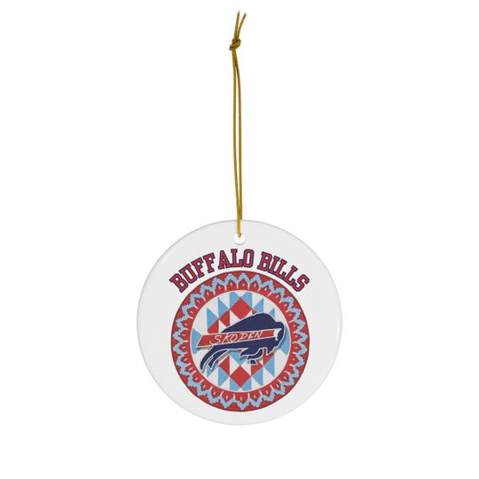 Buffalo Bills Ceramic Christmas Ornament: football Football Fan Gift