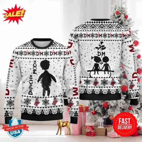Discover Depeche Mode Band Christmas Sweater Chirstmas Gifts 2024 Xmas Ugly Sweater