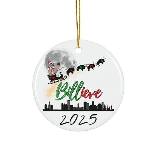 Buffalo Bills, Josh Allen, Ceramic Ornament