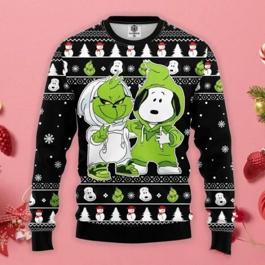 Discover funny character And Snoopy Merry Christmas Funny Xmas Sweaters, funny character Ugly Sweater
