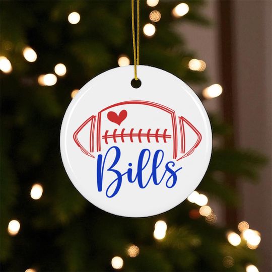 Discover Buffalo Ceramic Christmas Ornaments, Holiday Decor, Gift for Tree, Unique Keepsake, Winter Decoration, Football Ornament